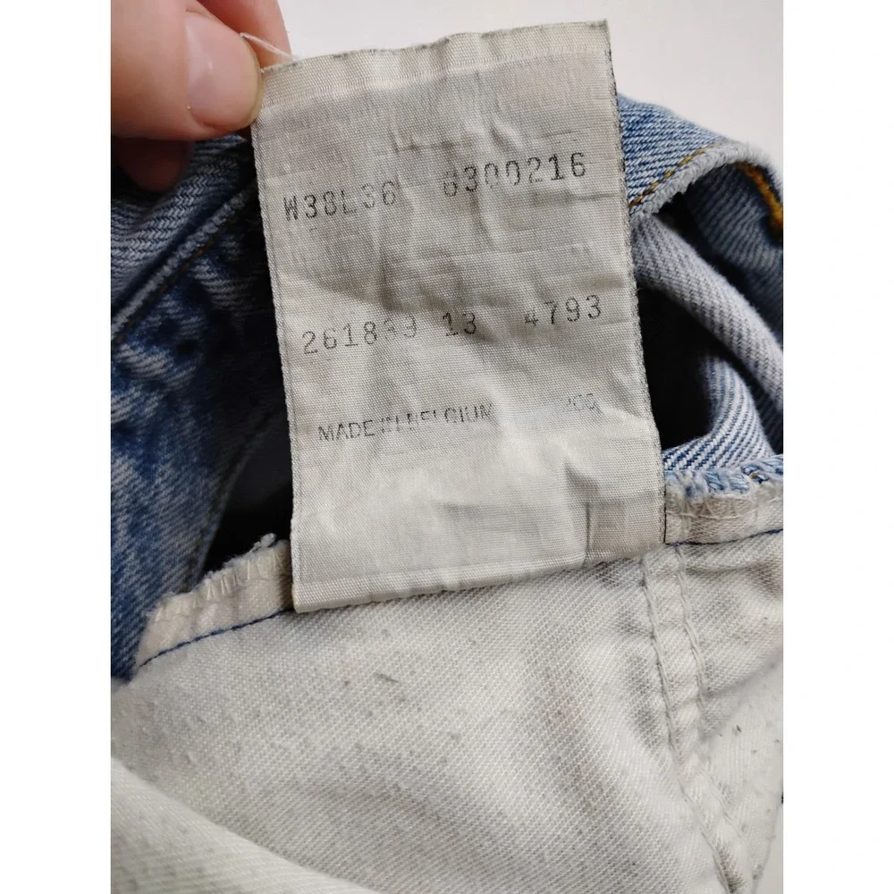 Levi's 630 Vintage Jeans Straight Fits 36x28 Tag:38x36 Orange Tab Comfort Fit 93